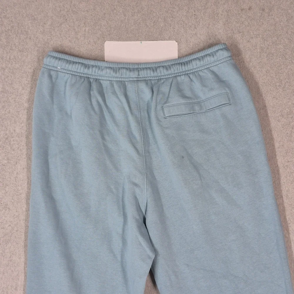 Nike Men Activewear Pants M Blue Embroidered Joggers Club Fleece